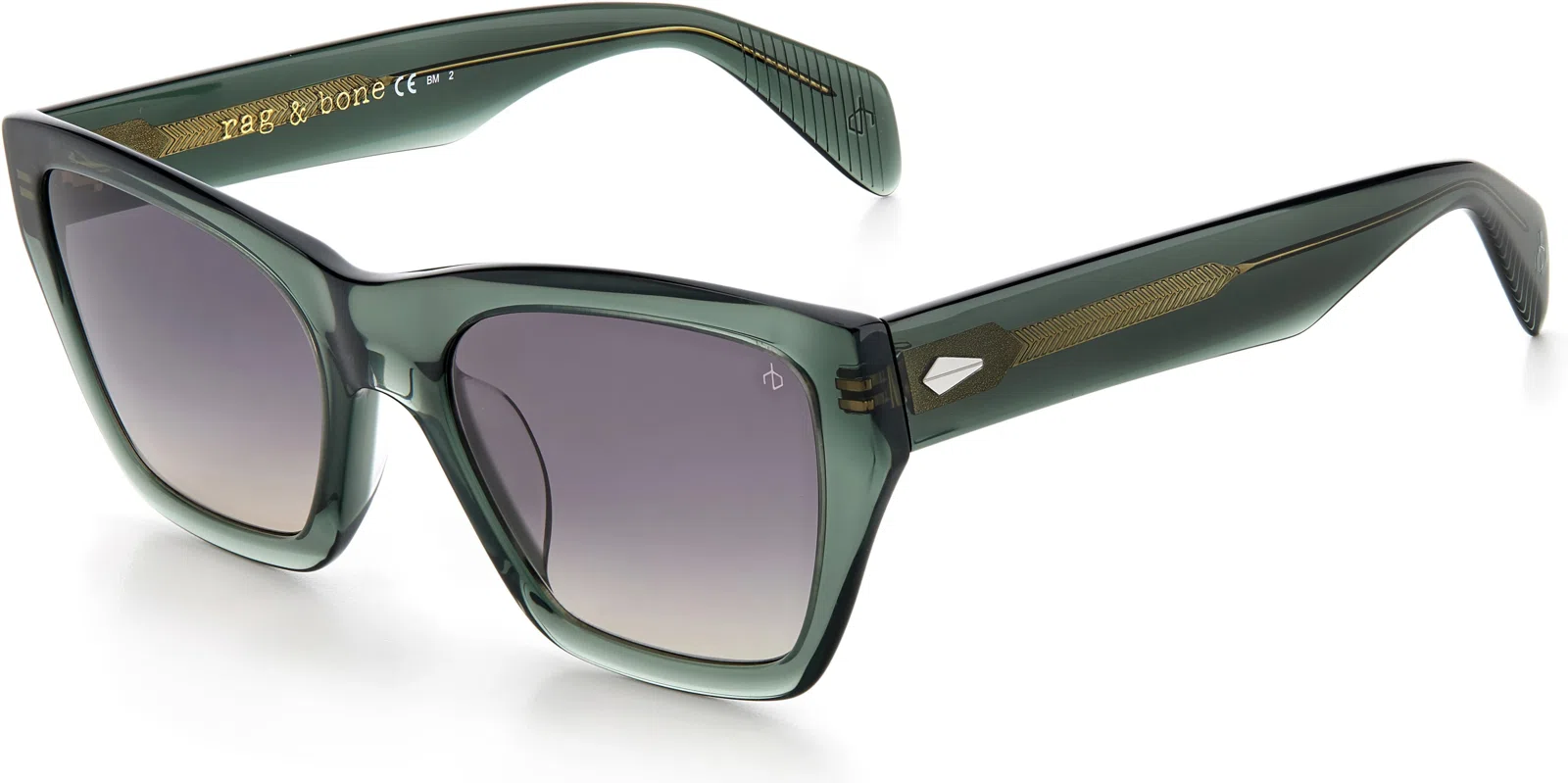 Rag & Bone 1046 Sunglasses - Green - view 2